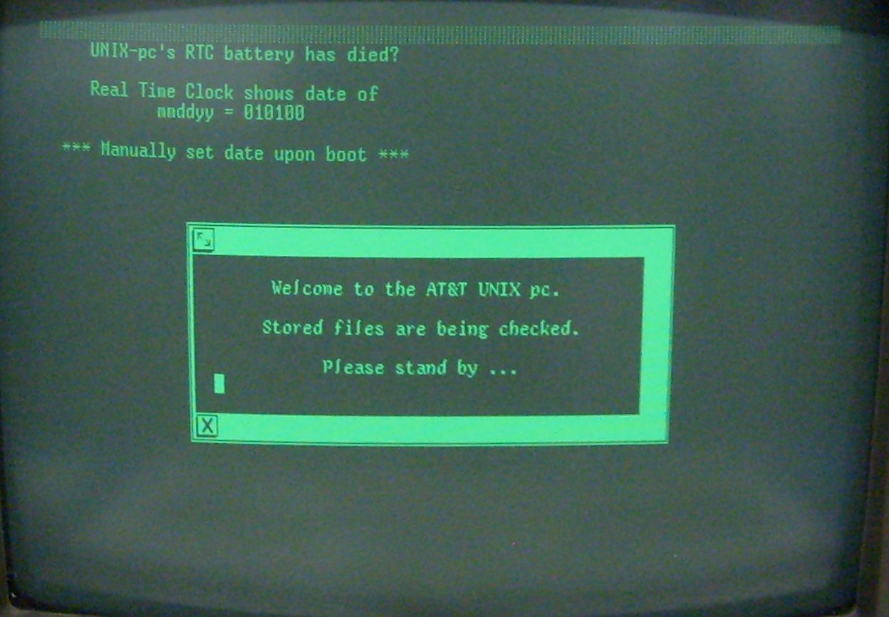 UNIX PC screen shot