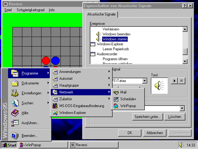 Windows 95 opening Windows 3.1 apps